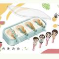 Cartoon Animals Silicone Ice Cream Mold Easy Popsicle Molds with Lid and Sticks DIY Homemade Ice Lolly Ice Cream Bar Pop Molds. 