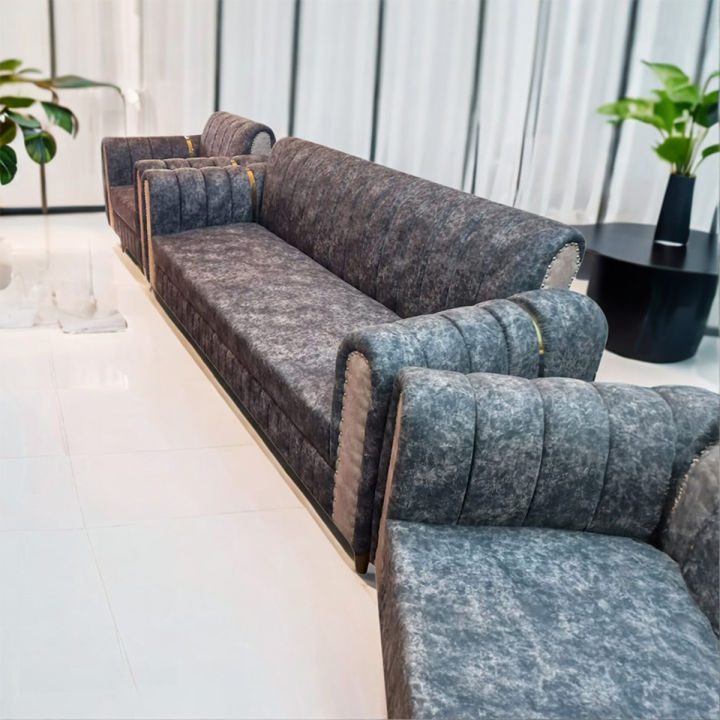 Customise Sofa Set 5 seater Turkish fabric 10 years guarantee foam and structure