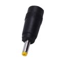 QUANBU Yellow Tip 4.0x1.7 mm Male Plug to 5.5x2.1mm Female Jack DC Power Connector Black. 