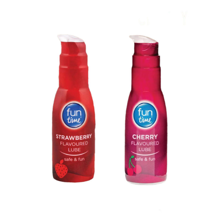 Playtime Funtime Strawberry And Cherry flavoured Lube Water Based Lubricant - 75ml