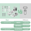 Bi-Fold Door Hardware Repair Kit - Hardware Kit for 2.22Inch to 2.54Inch Track,Folding Pocket Door Replacement Kit. 