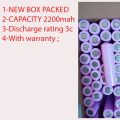 Original 2200mah 18650 Lithium ion Cell 3.7v battery with warranty. 
