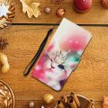 For OPPO F17 Pro Painted Pattern Horizontal Flip Leathe Case. 