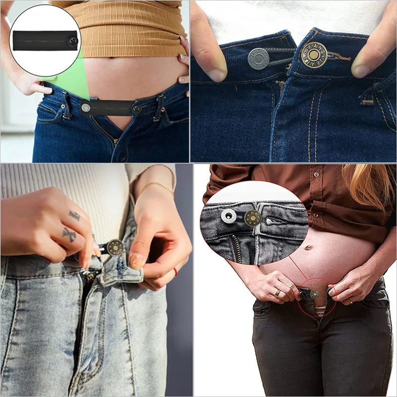 Waistband Extenders For Trousers - 4 Pack, Adjustable Metal Hook Extenders For Jeans, Skirts & Pants-1011989