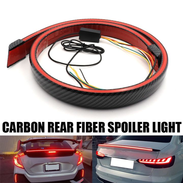 Types Rear Led Spoiler Kit Universal Rear Car Spoiler Led Kit Light Trunk Lip - Flow Turn Signal ...