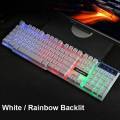 Wired Gaming Keyboard Mechanical Feeling Backlit LED color Keyboards USB 104 keys Original. 