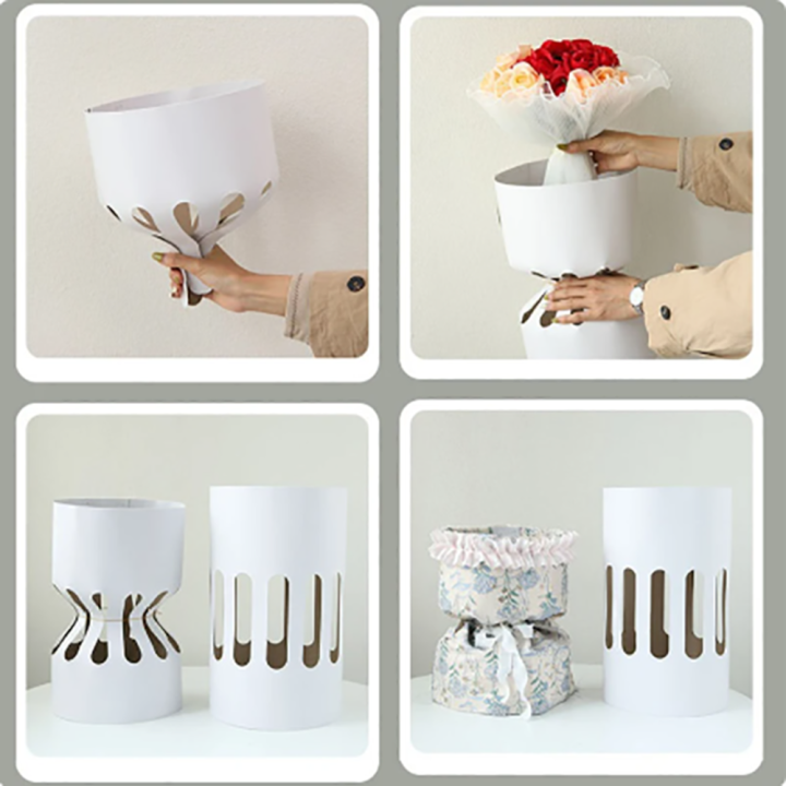 Lined cardboard Kraft paper flowers Auxiliary tool Tear-resistant Round bouquet Bouquet shaping cardboard Not easily collapse Stereotype Flower shop materials for Flower arrangement DIY crafting
