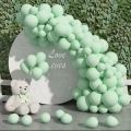 60pcs 10inch long Angori Green Pastel Balloons Matte Latex Balloon, Baby Shower Balloon, Bridal Shower, Wedding, helium balloons Macron Balloon without shinny. 