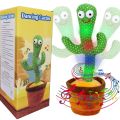 Rechargeable Talking Cactus | Dancing Cactus Toy for Kids- Educational Plush Toy for Kids, Rechargeable Dancing Cactus Toy with Voice Recording, Interactive Electronic Pet with 120 Songs for Toddlers, Perfect Birthday Gift for Children. 