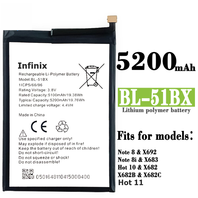 Infinix%20Hot%2010%20(X682)%20Battery%20Replacement%20BL-51BX%20Battery%20with%205200mAh%20Capacity_Silver%20-%20Image%202