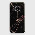 Motorola E4 Plus Cover - SkinLee HQ Hard Case - Black Rose Gold Marble - SKINLEE-130-1-195-126. 