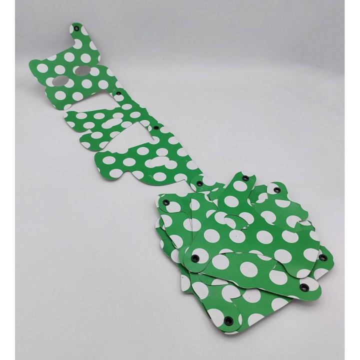 GREEN POLKA DOT THEME HAPPY BIRTHDAY BANNER