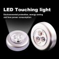 Tiny LED Round Light Stick N Click Self Adhesive Battery Operated Light Torch l ed Mini Night Lamp Bright Light Tap Light. 