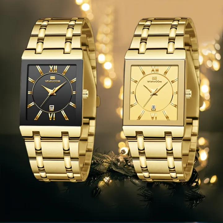 VA%20VA%20VOOM%20Men's%20Watch,%20Fashion%20Stainless%20Steel%203ATM%20Waterproof%20Calendar%20Square%20Quartz%20Wristwatch,%20Ideal%20choice%20for%20Gifts%20-%20Image%205