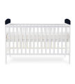 MQ 1201 White+Blue Harmison Cot Bed. 