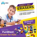Paw Petrol Eraser for Kids - Police and Vehicle Theme Eraser Set for Kids, Eraser for Kids, Eraser Set for Return Gift, Stationery Set for Kids, Rubber Eraser for Kids, Stationery Set for Kids (6 Pcs Set). 