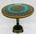 Artisanal Charm: Lacquer Work Wooden Coffee Table. 