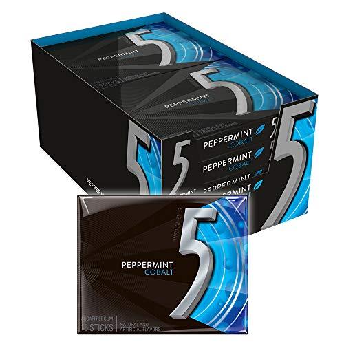 5GUM Peppermint Chewing Gum – Pack of 10 (Full Box) | 15 Sticks Each ...
