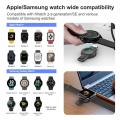 durablePortable Dock Fast Charge Bottom 6 5 4 Watch Cord Charger Ipple WGalaxy 2-in-1 Mini Watch No 6 5 Ultra 7 3 USB Type C for Samsung 5 Aatch. 
