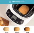 Geepas Automatic Bread Maker, 550W  Gluten Free Digital Bread Maker Machine, Homebake 1.5LB, 12 Preset Functions Fastbake  2 Loaf Sizes & 3 Crust Control  13 Hours  Non-Stick Bread Pan, White. 