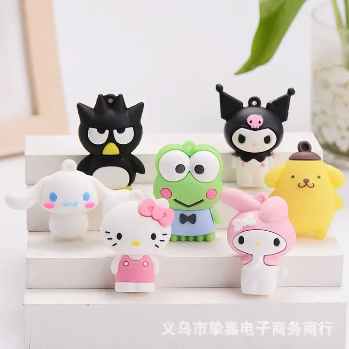 Sanrio Anime Hello Kitty Cinnamoroll Curomi Cartoon Doll Action Figure Model Toy Keeps Draw Decoration Gift