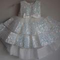Bee Cute Baby Girl fancy White frock. 