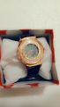Watch for girls|woman|ladies|gift|Black and Gold Women's Analog Wristwatch with Crystal Detailing. 