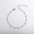 Fashion DIY Jewelry Steel Color Drip Oil Bracelet 304 Stainless Steel Cross Enamel Bead Chain Drip Oil Paint Exquisite. 