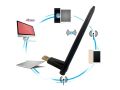 Premium Version Alfa -Aufa W136 wifi receiver/wifi adaptor-Dual High gain Antenna-IEEE802.11n 300 MBPs Drivers Installed For Window 10,11 CD Included For Previous Windows. 