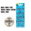 Vinnic LR41 10 pcs Micro Alkaline Battery Coin/Button Cell Single Use for Model Same Size AG3 / LR41 / 192 / 392A / SR41 / LR736 / CX41 / 392 / L736F Alkaline Battery Button Cell(1.5V). 
