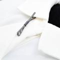 Metal Shirt Collar Clip Tie Collar Bar Pin for Unisex Scarf Necktie black. 