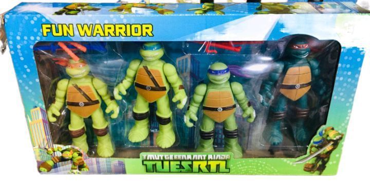 Ninja Turtle Action Figure 4Pcs Set with swords For Kids