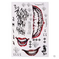 JM 1 Sheet Multi Halloween Batman Cosplay Squad The Joker Type Temporary Tattoo Stickers Body Art Set. 