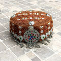 ZENZ Stylish Pakistani Turkish Traditional Vintage Embroidered Sindhi Cap for Women Crafted with Tribal Jewels. 