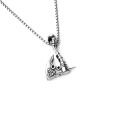 European and American Fashion Retro Men's Axe Triangle Cross Titanium Steel Trendy Stainless Steel Pendant Men and Women Pendant. 