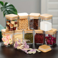 10pcs  Kitchen Storage Square Sealed Glass Jar With Lid,200ml  Multifunctional Reusable Airtight Glass Bottle, For Storing Spices, Tea, Nuts, Grain And Sugar, Kitchen Supplies. 