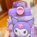 380Ml 316 Stainless Steel Thermos Cup Sanrio My Melody Kuromi Cinnamoroll Anime Figure Straight Drink Sippy Cup with Straps Gift. 