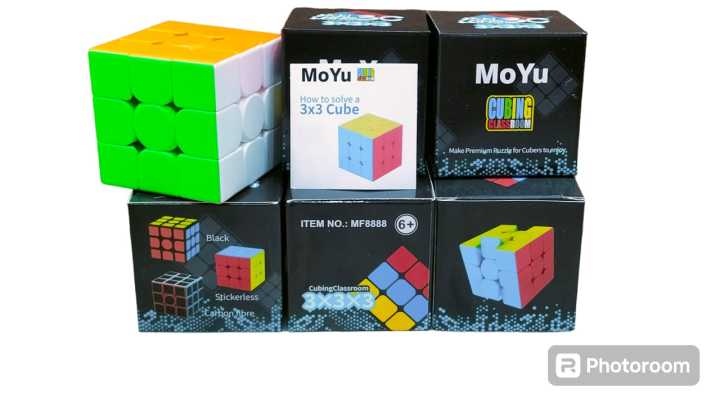 Moyu Meilong 3c Original Rubik's Cube 3x3 Magic Puzzles Speed rubik Cube Magnets spring Cube 3*3 Sticker less Toys For Children R3SM
