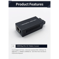 2 PCS Gigabit 100/1000M A/B SC Ethernet Fiber Switch Media Converter Rj45 Optic Transceiver Black Plastic+Metal. 