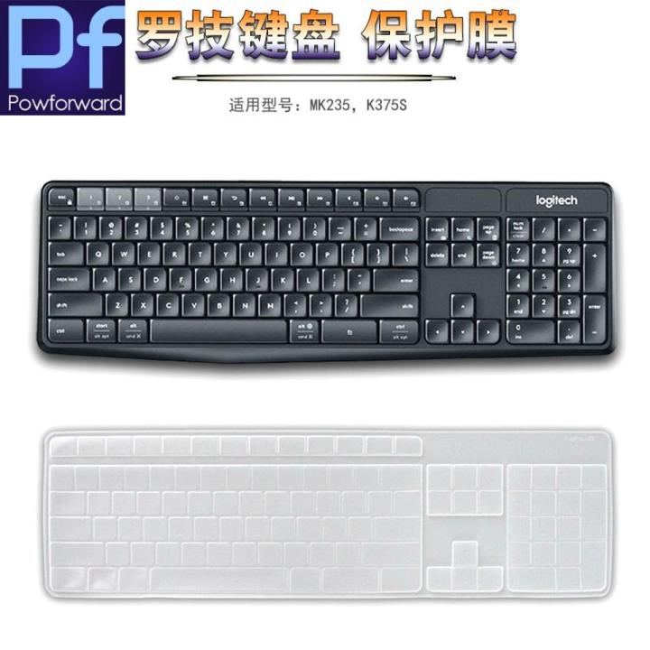 【3C VictoryEagle Store】Silicone Mechanical Wireless Bluetooth Desktop Keyboard Cover For Logitech Mk235 K235 Protector Dust Film