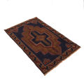 Authentic Hand-Woven Turkish Design Super Quality Home Decor Blue Color Qaleen  2'8 x 4'5 (ft)  #R19640. 