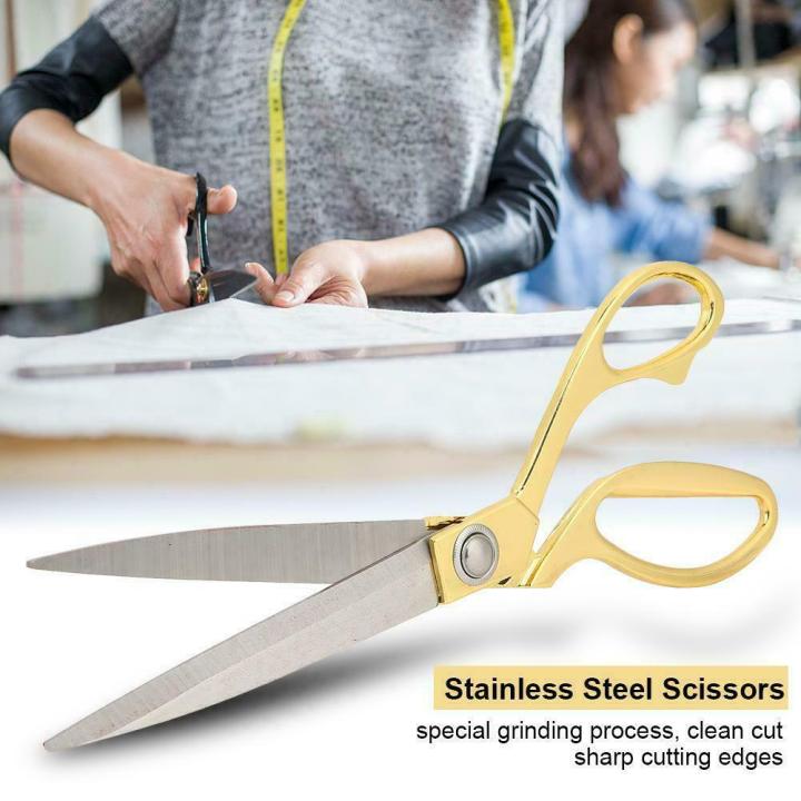 Professional Stainless Steel Blade Zinc Alloy Handle Tailor Sewing Scissors