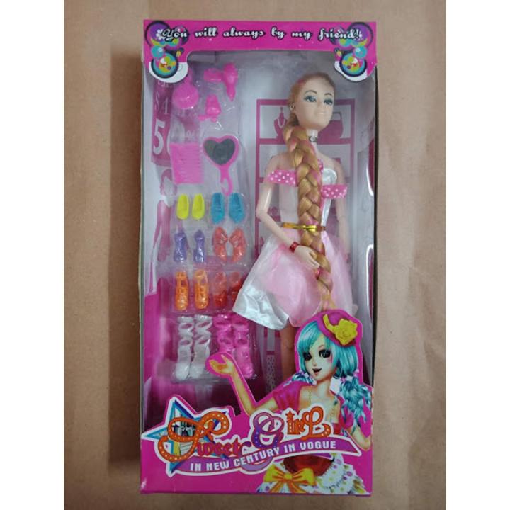 Beautiful Barbie Doll and Shoes Play Set for Girls Daraz.pk