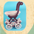 New Miniature hopping Cart Novelty Doll imulation hopping Cart. 