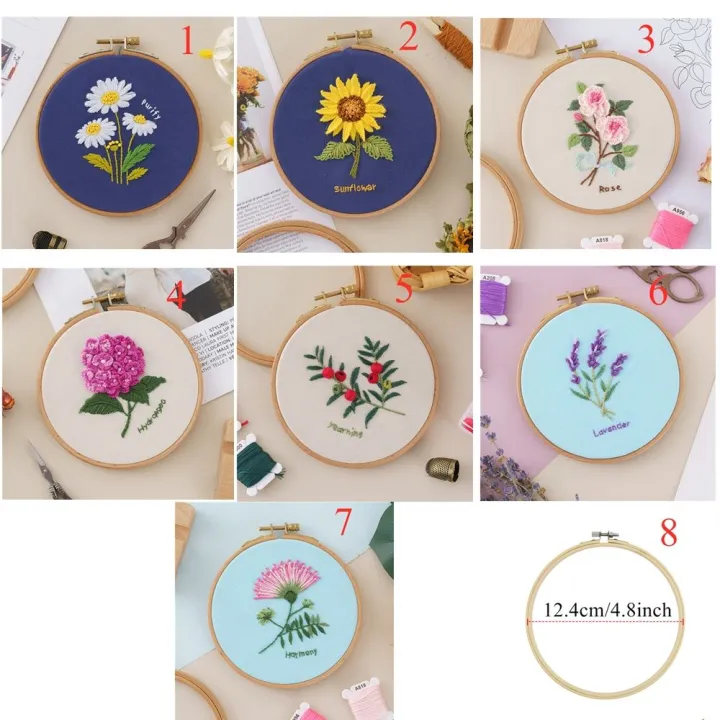 Handmade%20Flower%20Bouquet%20Series%20Beginner%20Cross%20Stitch%20Needle%20Punch%20Needle%20Thread%20Embroidery%20Kit%20-%20Image%202