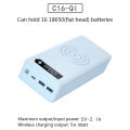 16*18650 USB Welding Free Battery Storage Box Fast Wireless Charging Power Case. 
