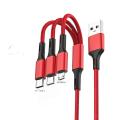 3 in 1 Fast Charging Cable Iphone Type C Micro Multi USB Port. 