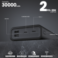 FASTER PD-30k Qualcomm Quick Charge 3.0 Power Bank 30000 mAh 22.5W with LED Display. 