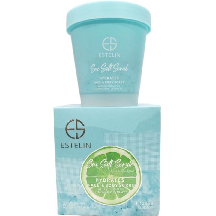ESTELIN Sea Salt Face Body Scrub By DR.RASHEL 280g ES0032
