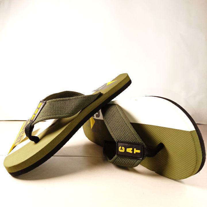 Convivial Casuals -C-A-T- Duo Tone Mens Flip Flop - Green & White